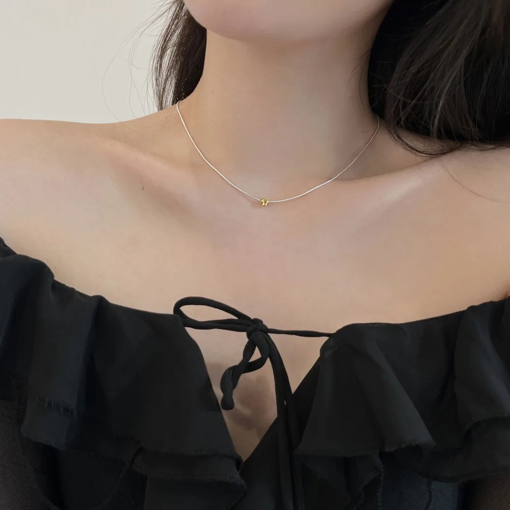 Silver Mesh Pendant Necklace