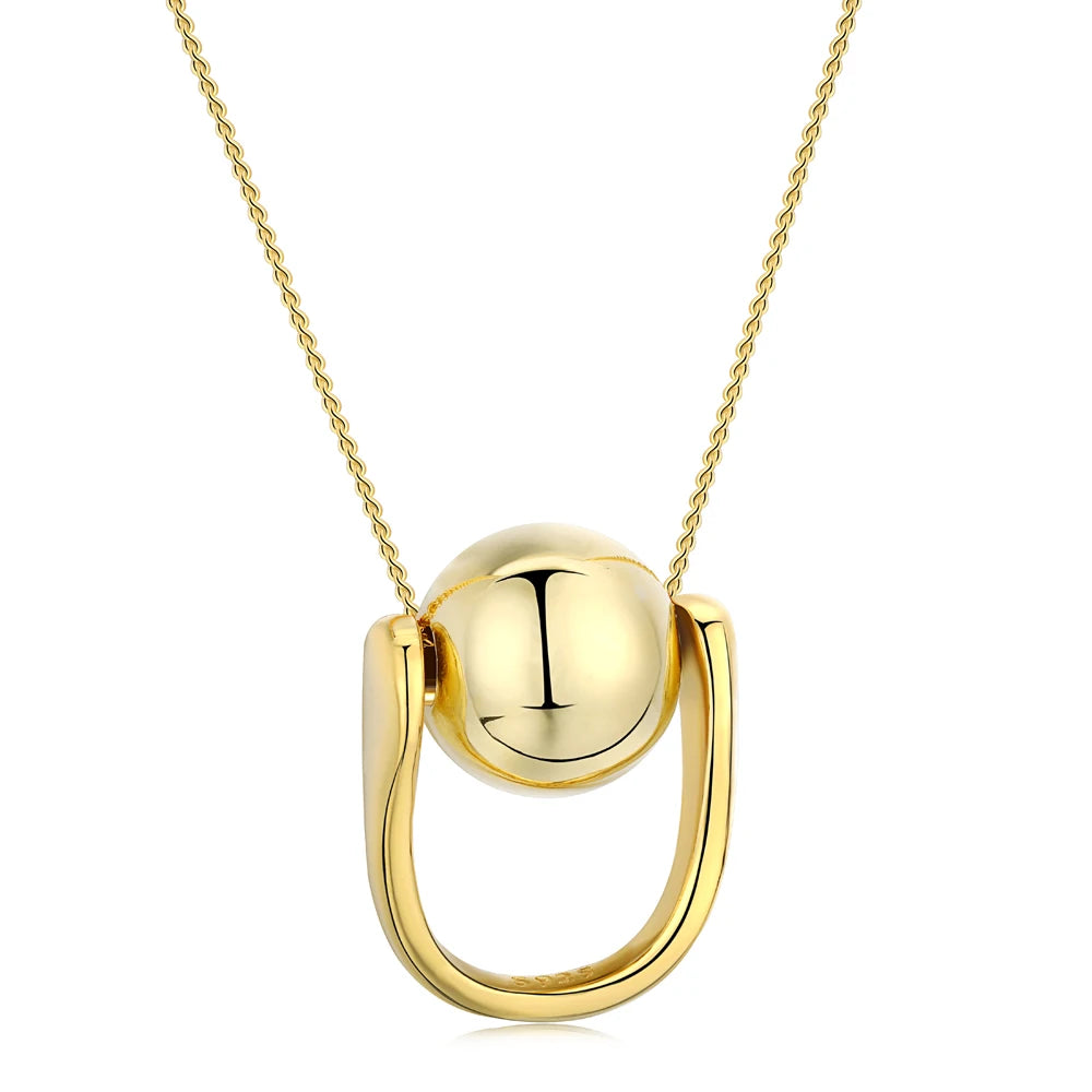 Silver Rotatable Pendant Necklace