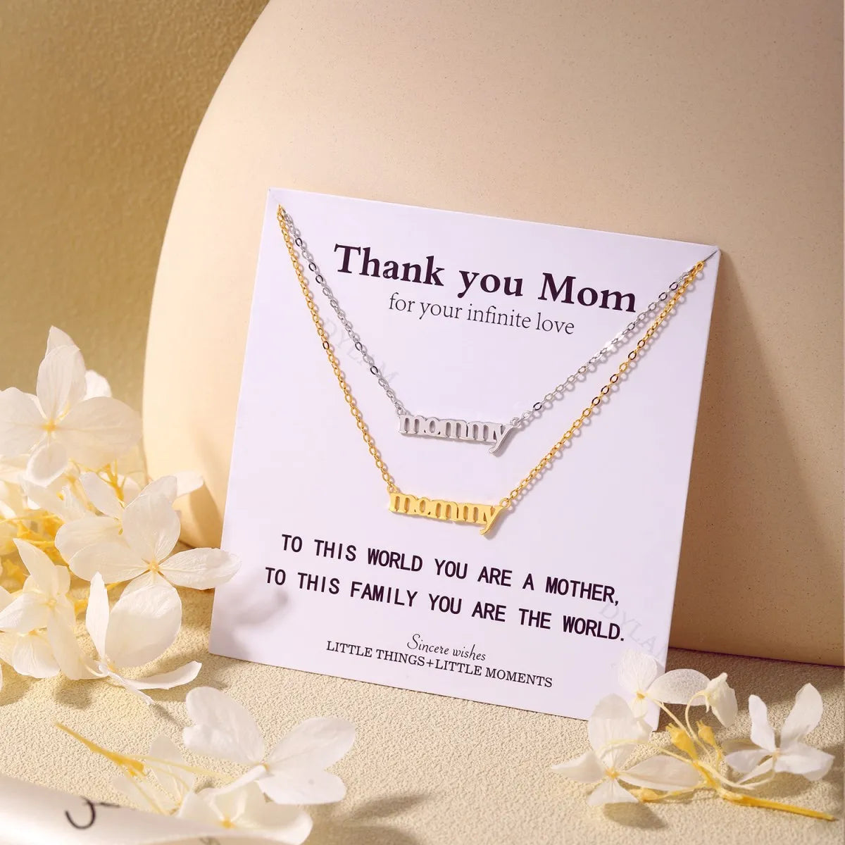 Silver Mommy Bar Necklace