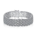 Silver Zircon Round Cut Mesh Tennis Bracelet