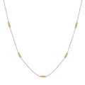 Silver Columnar Chain Necklace