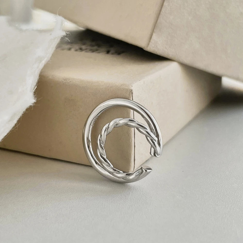 Silver Twisted Ear Cuffs
