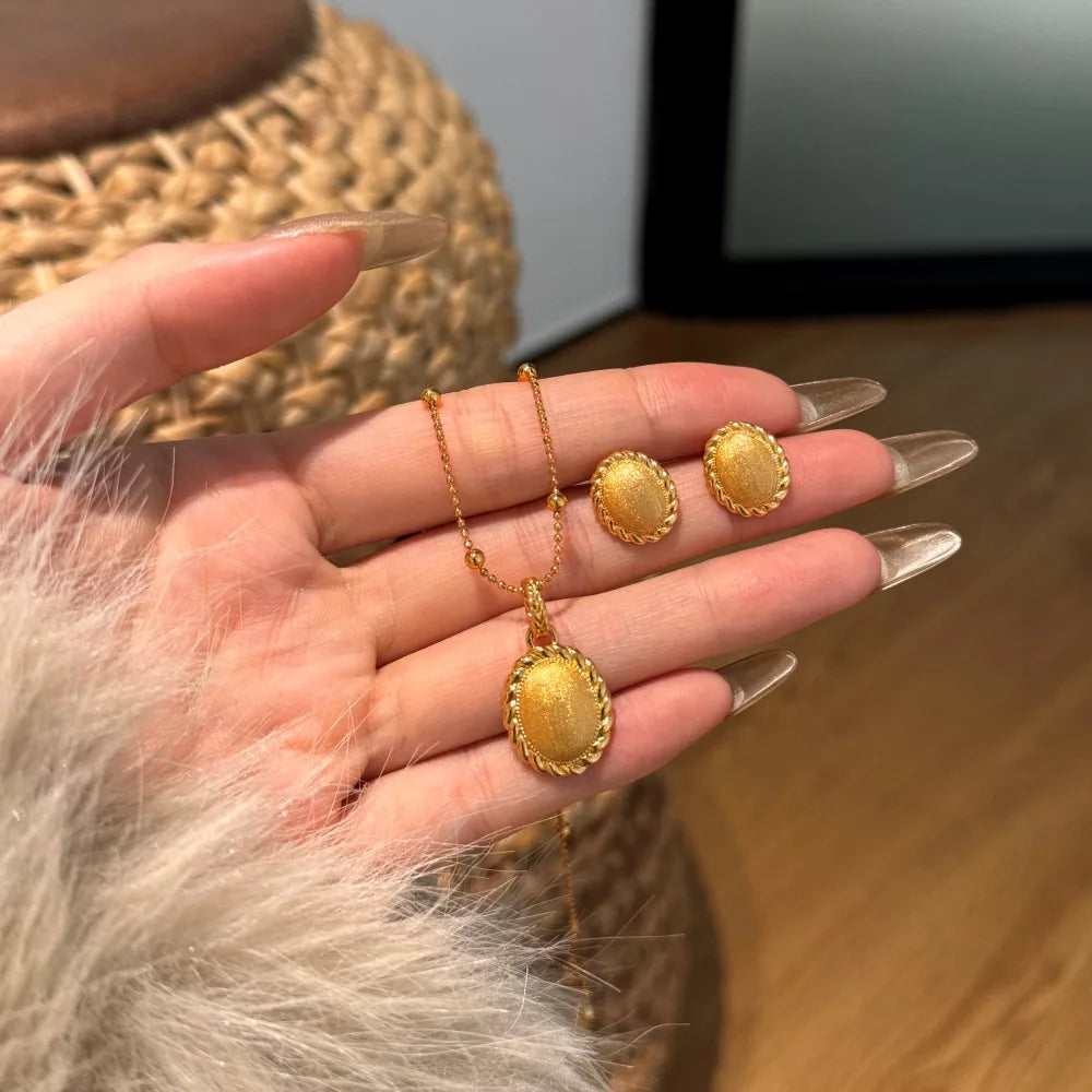 Silver Framed Ear Studs