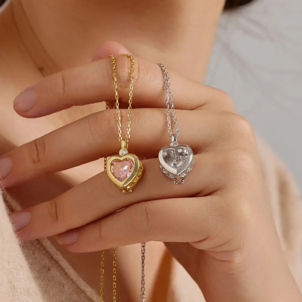 Silver Locket Pendant Necklace