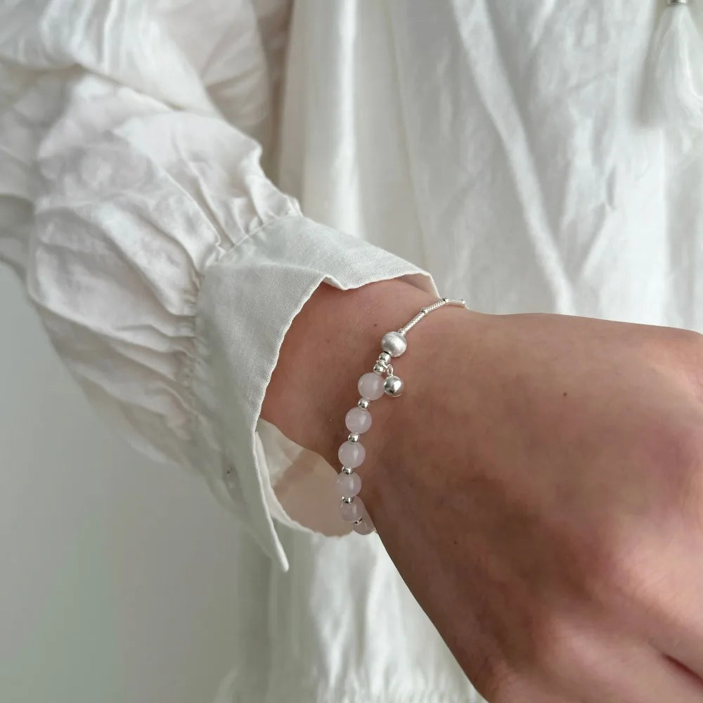 Silver Crystal Round Cut Multi Layer Bangles Beaded Bracelet