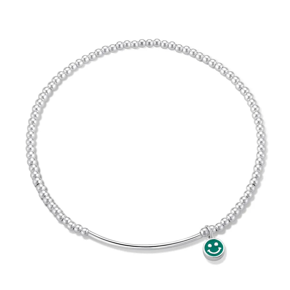 Silver Smiley Face Anklet