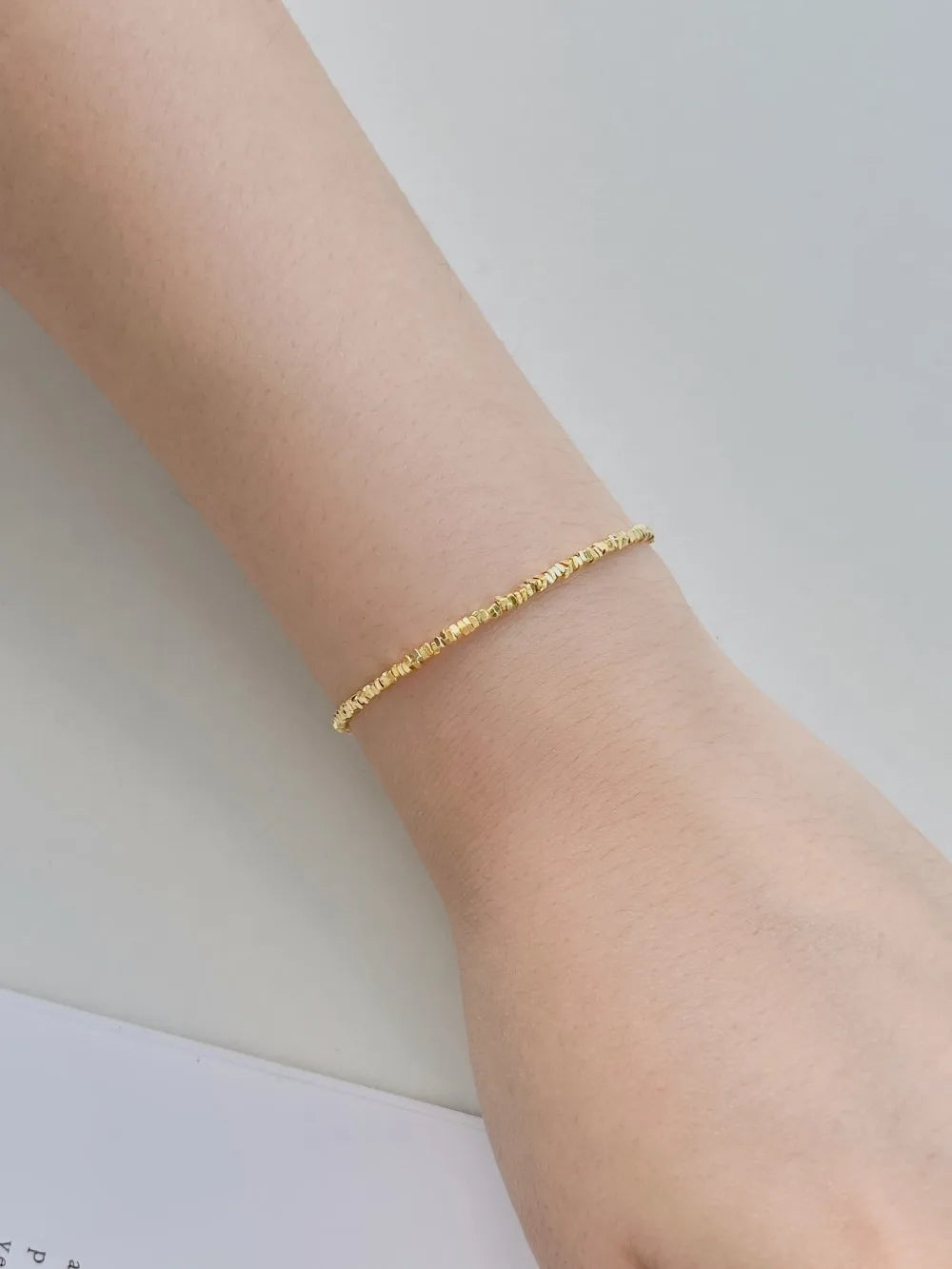 Silver Wrapped Multi Shape Beaded Bracelet