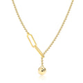 Silver Paper Clip Pendant Necklace