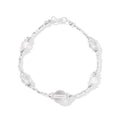 Silver Crystal Round Cut Bangles Beaded Bracelet