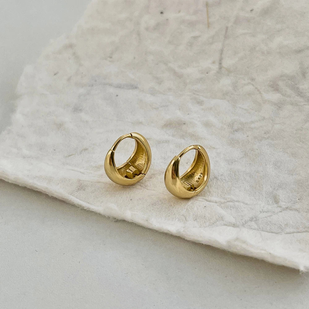 Silver Chunky Ear Hoops