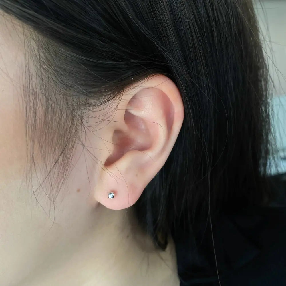 Silver Classic Ear Studs