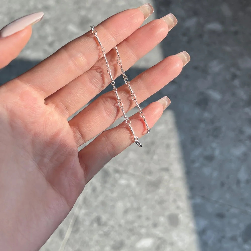Silver Twin-Loop Chain Bracelet