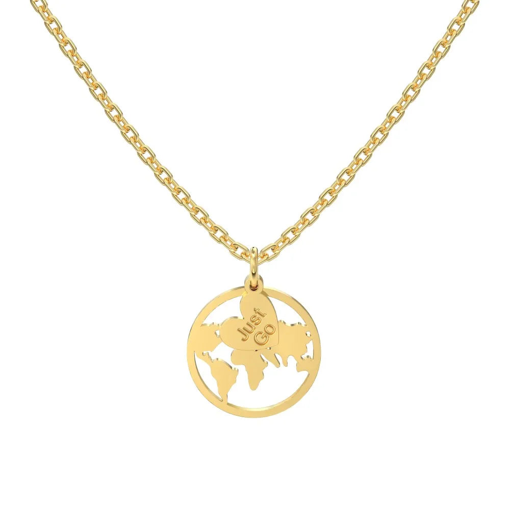 Silver Globe Pendant Necklace