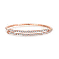 Silver Zircon Round Cut Squared Tennis Bracelet