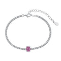 Silver Zircon Oval Cut Classic Tennis Bracelet