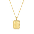 Silver Rectangle Pendant Necklace
