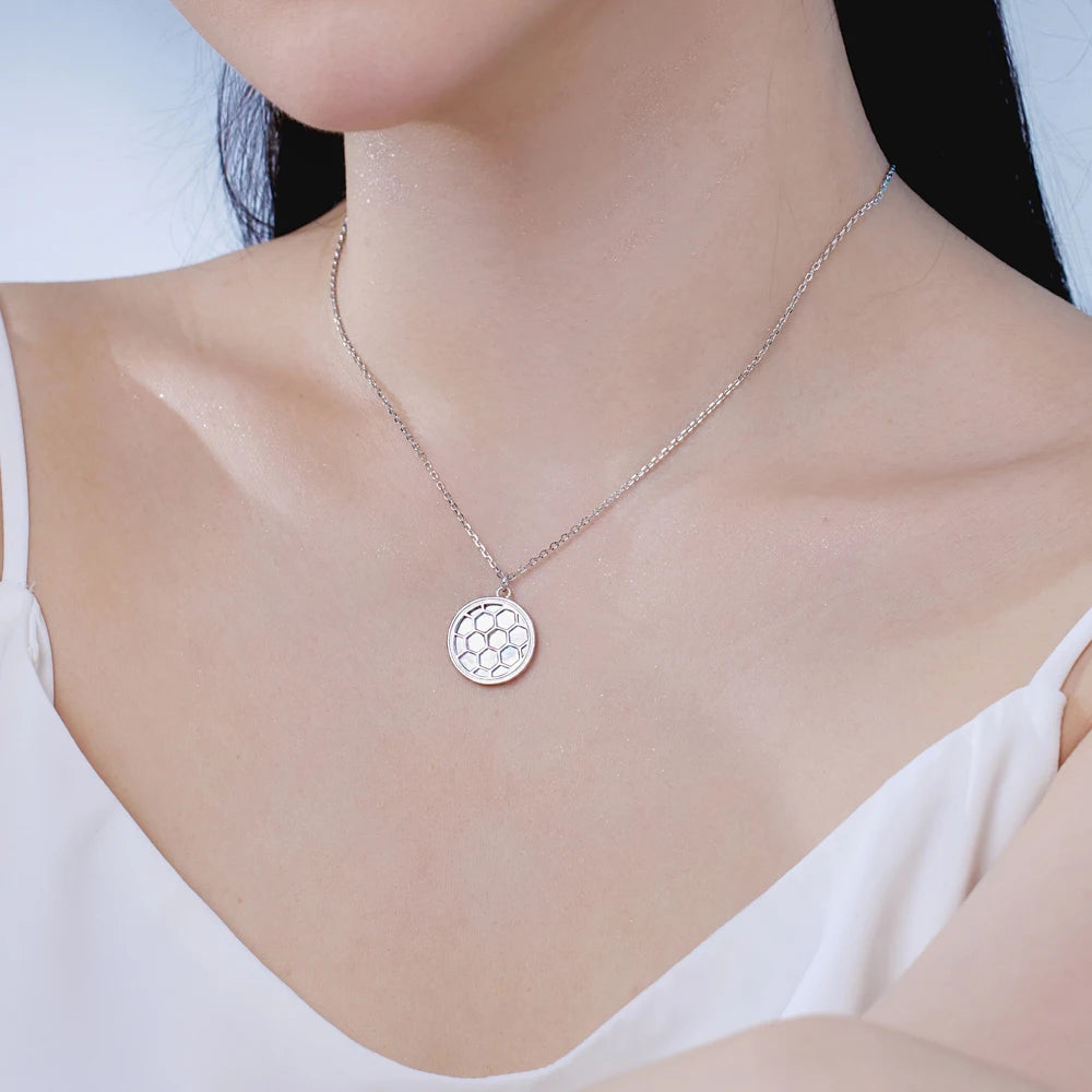 Silver Hive Pendant Necklace