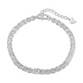 Silver Twisted Link Charm Bracelet