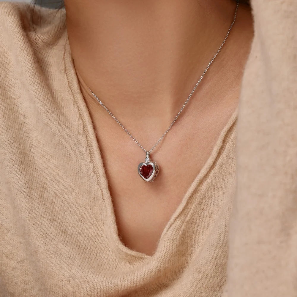 Silver Locket Pendant Necklace