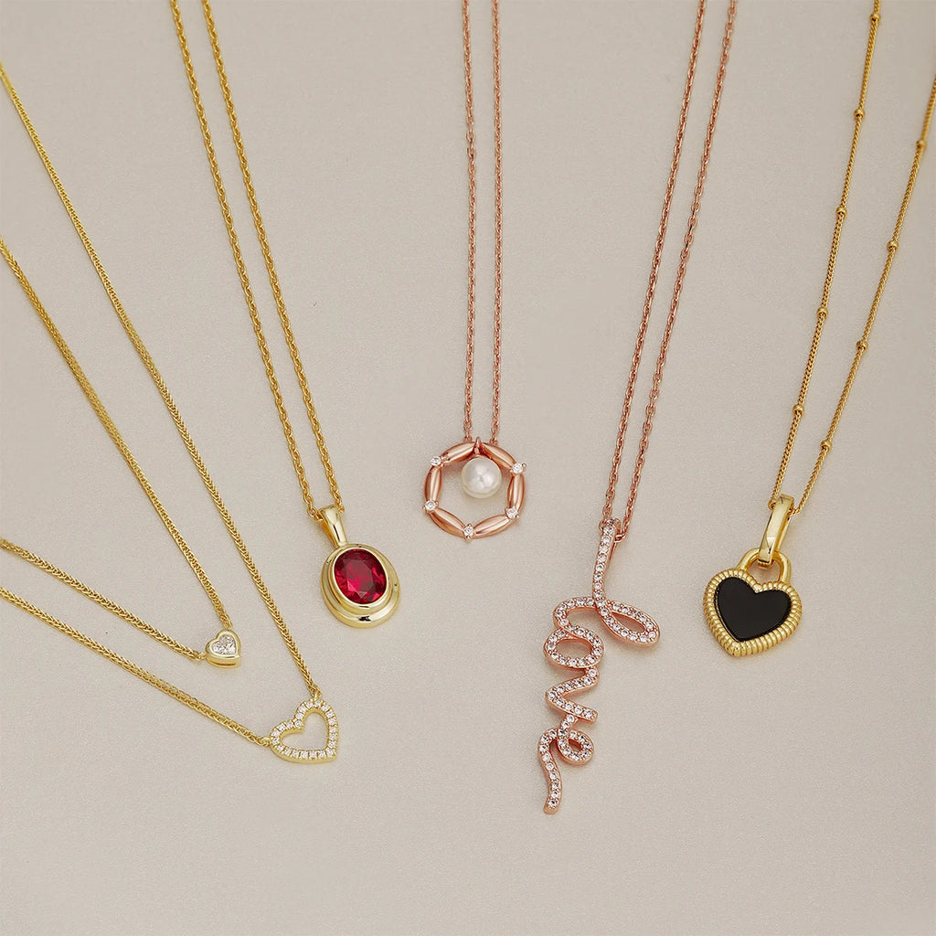 Silver Zircon Round Cut Inlaid Love Bar Necklace