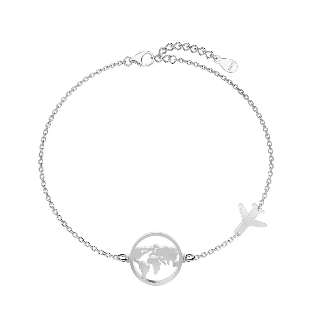 Silver Globe Chain Bracelet
