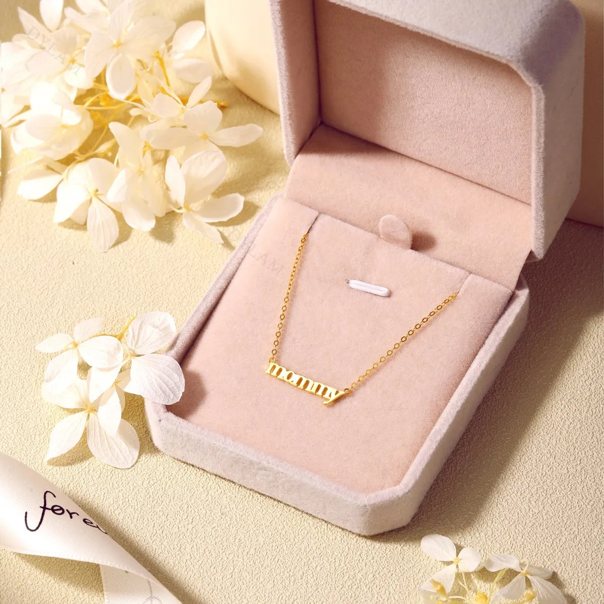 Silver Mommy Bar Necklace