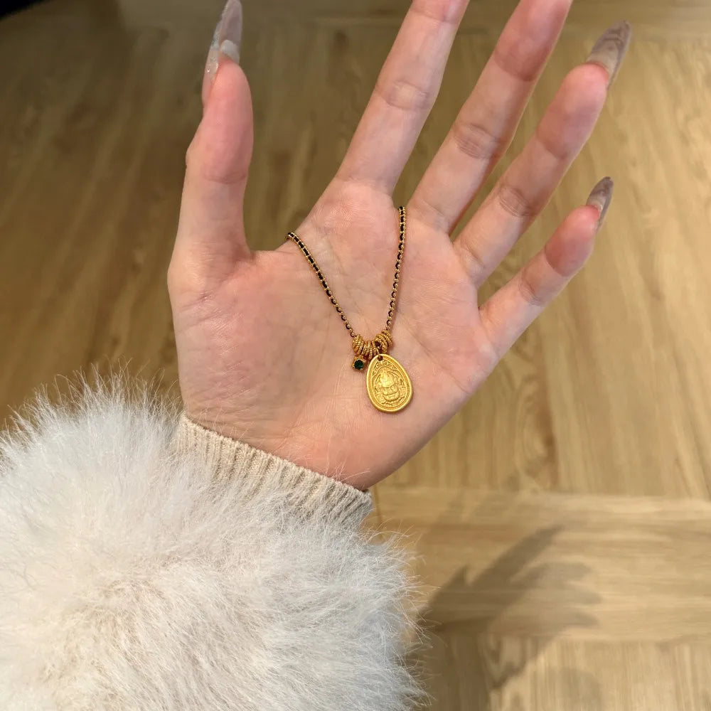 Silver Weaving Link Pendant Necklace