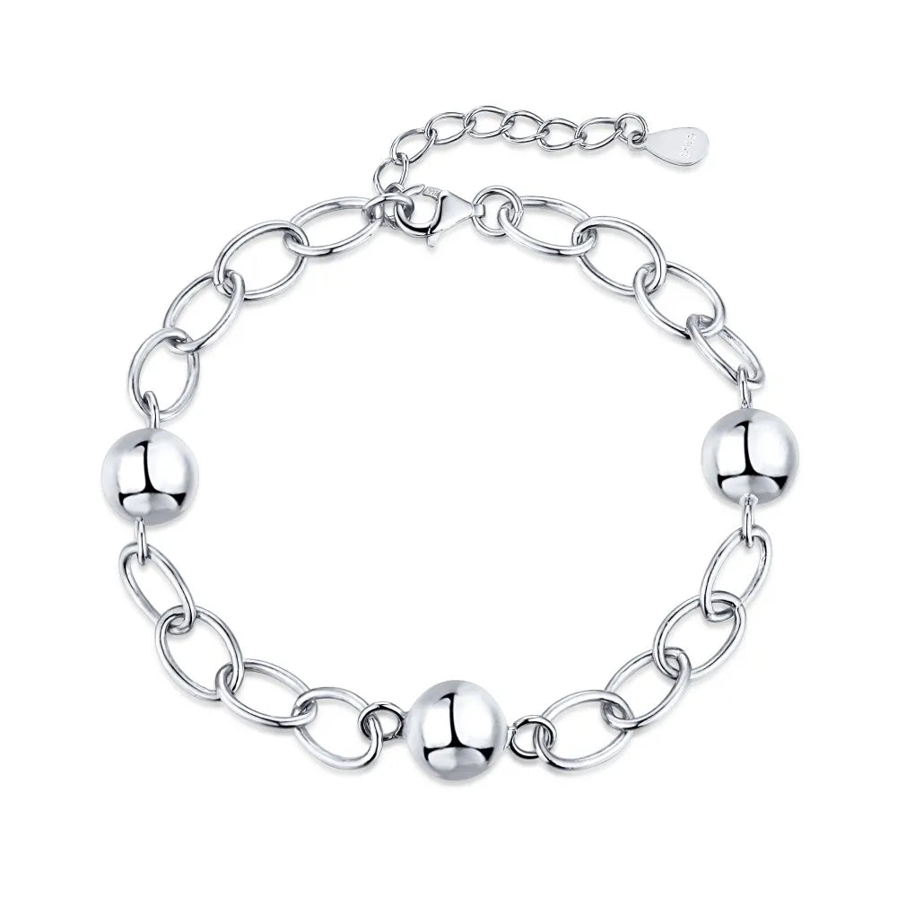 Silver Charm Chain Bracelet