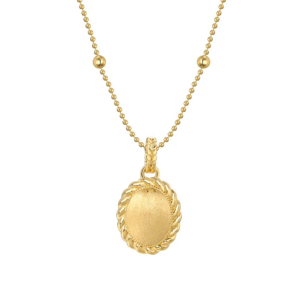 Silver Frame Pendant Necklace