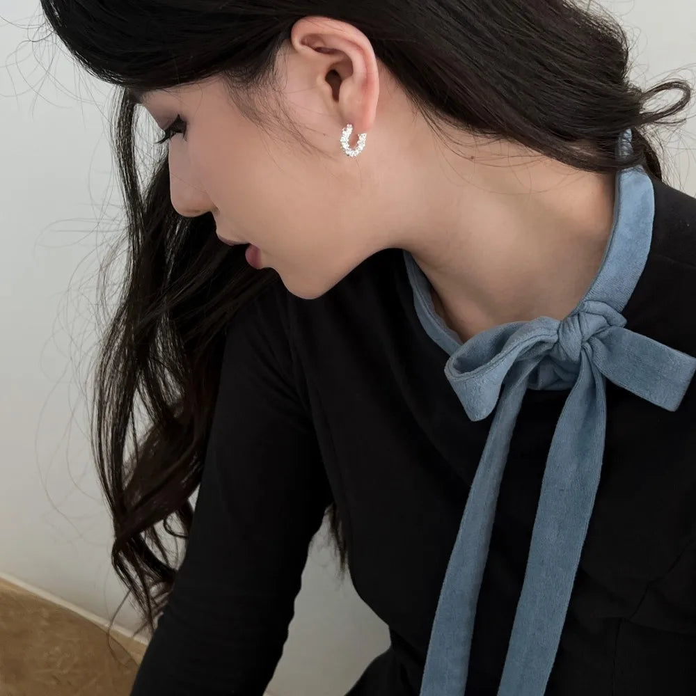 Silver Multi Shape Hook Ear Hoops