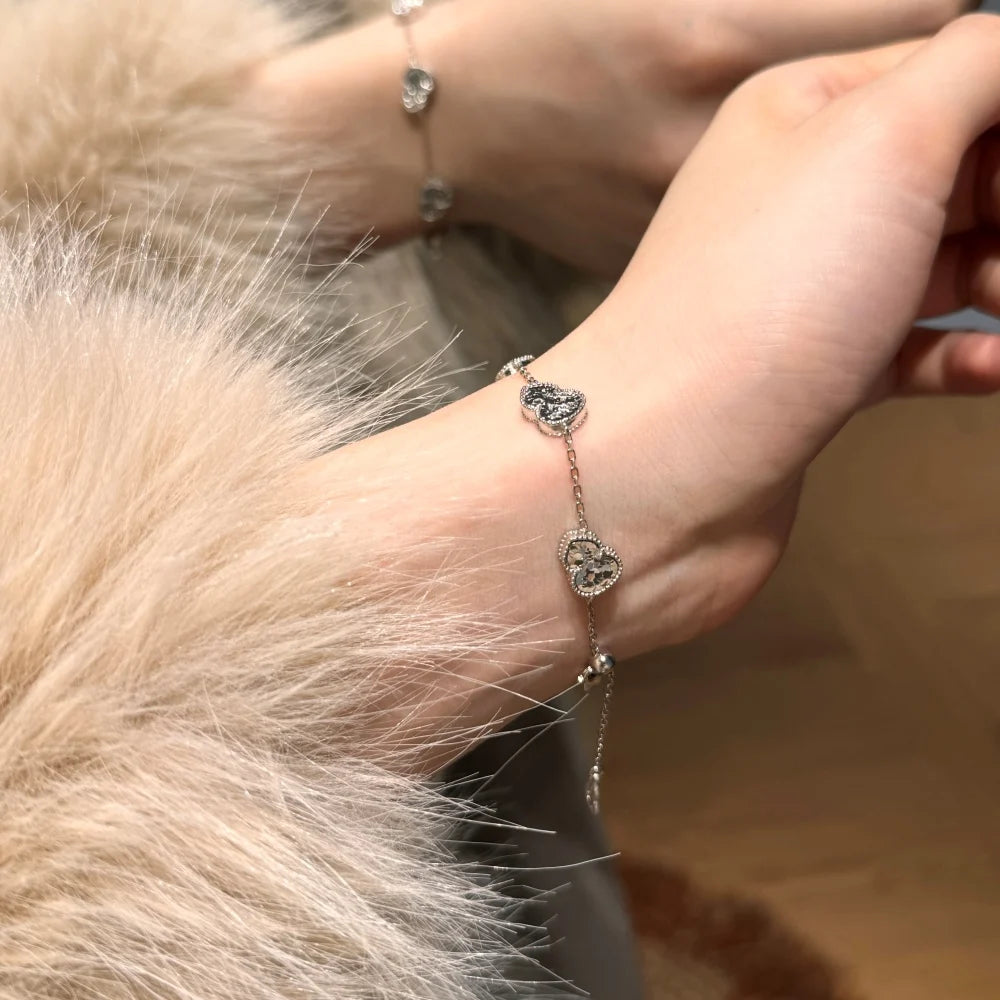 Silver Brushed Gourd Charm Bracelet