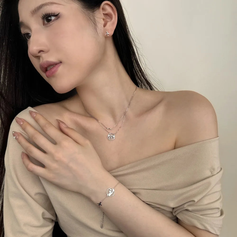 Silver Globe Chain Bracelet