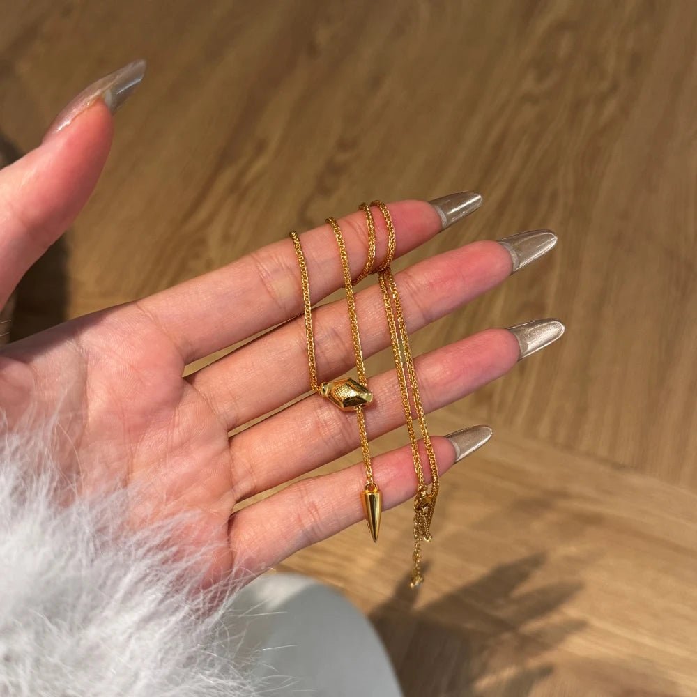 Silver Spear Chain Necklace