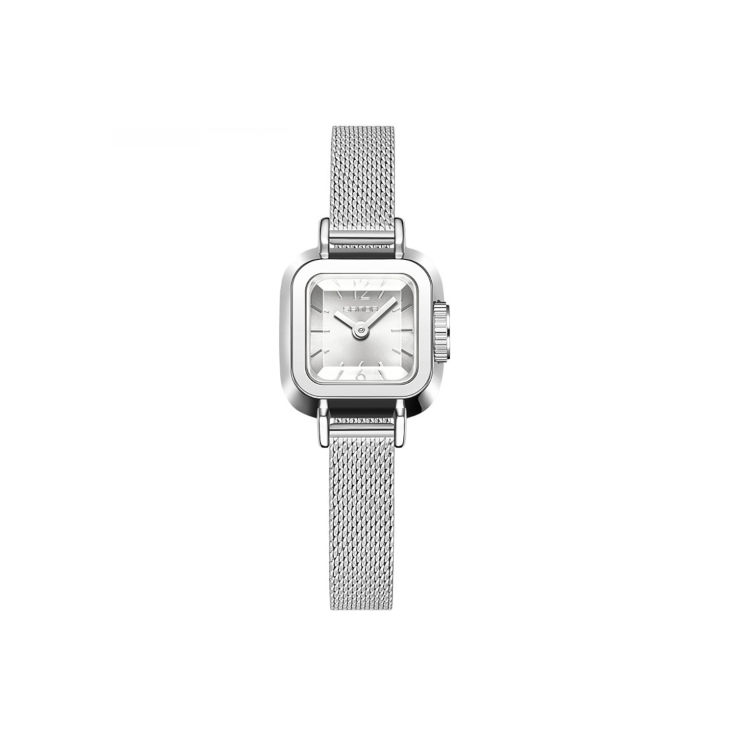 Stainless Steel Quartz Powered Petite Square Vintage Dress Watches