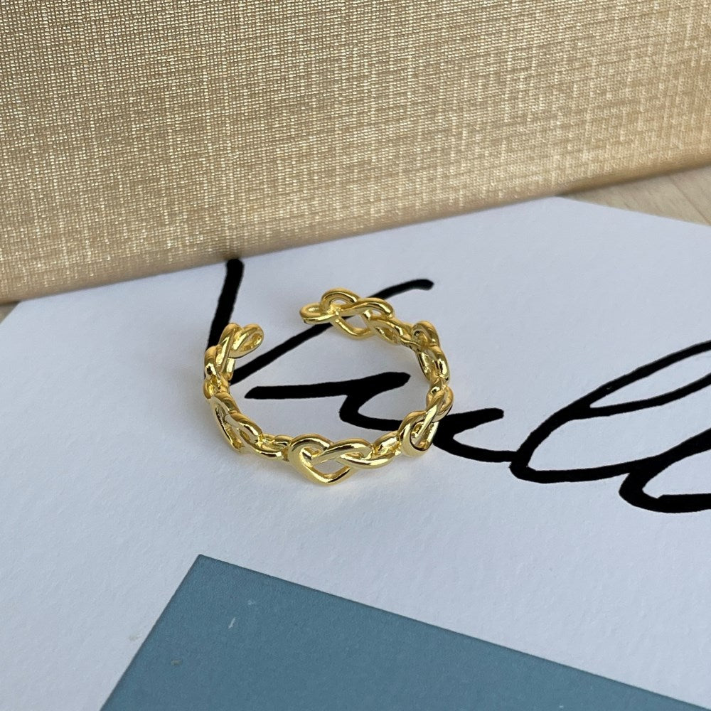 Silver Twisted Wrapped Dainty Ring