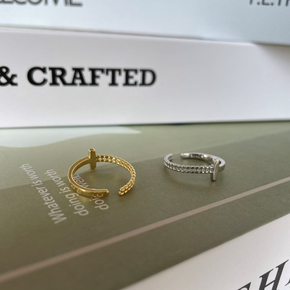 Silver Wrapped Cross Dainty Ring