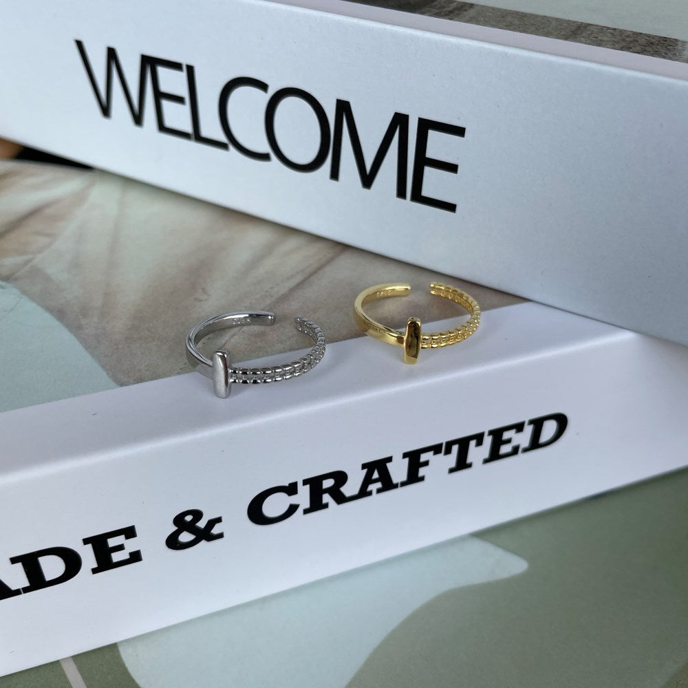 Silver Wrapped Cross Dainty Ring