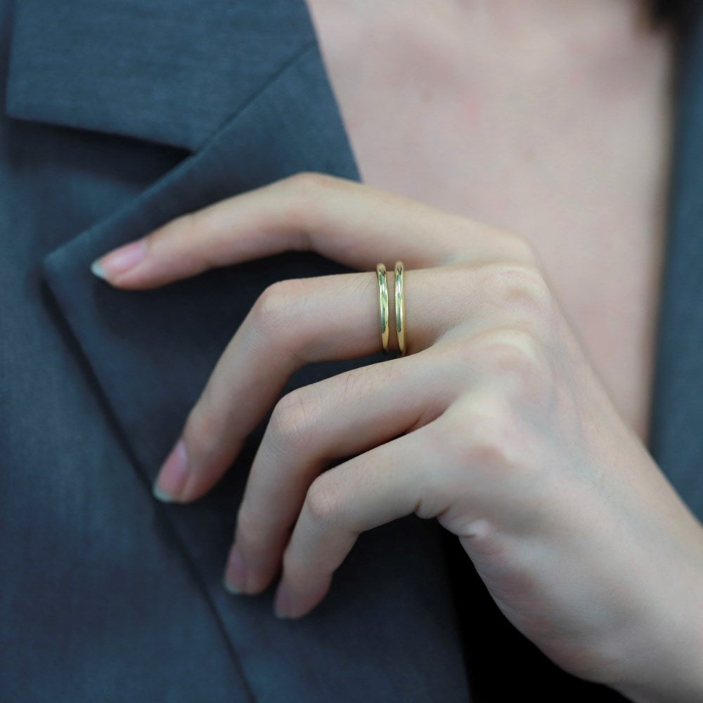 Silver Twisted Open Crossover Ring