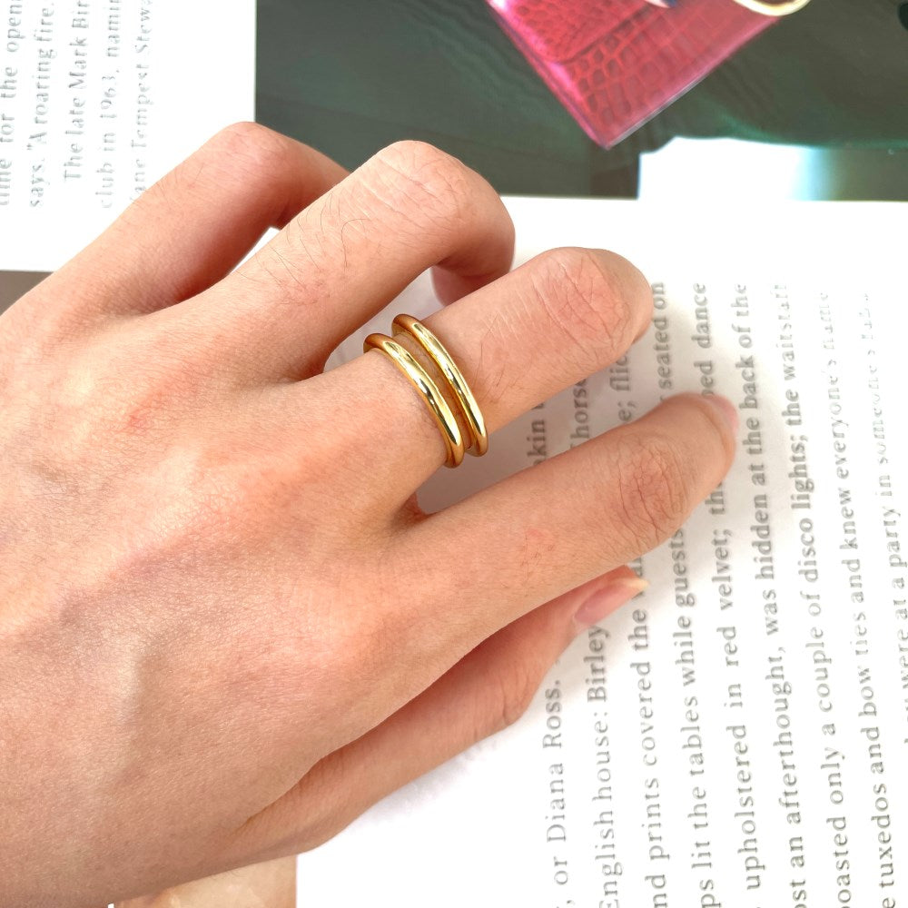 Silver Twisted Open Crossover Ring