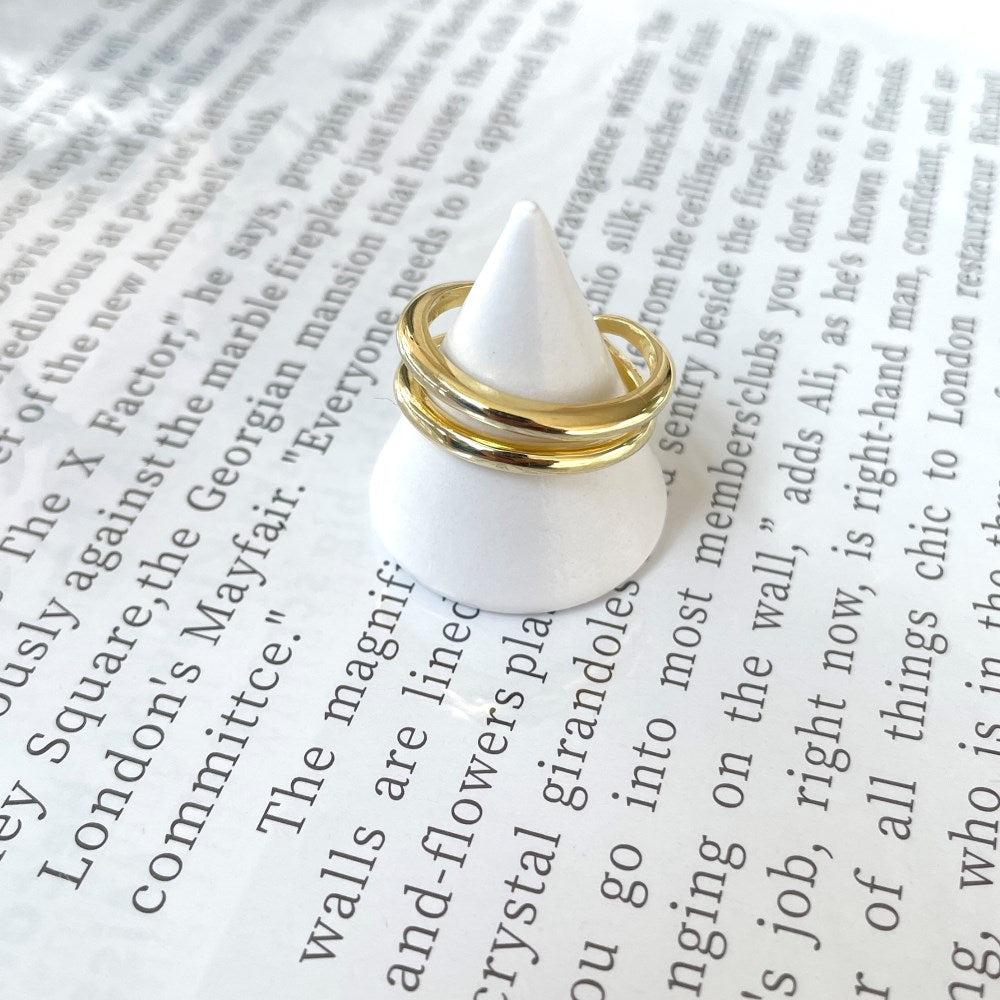 Silver Twisted Open Crossover Ring