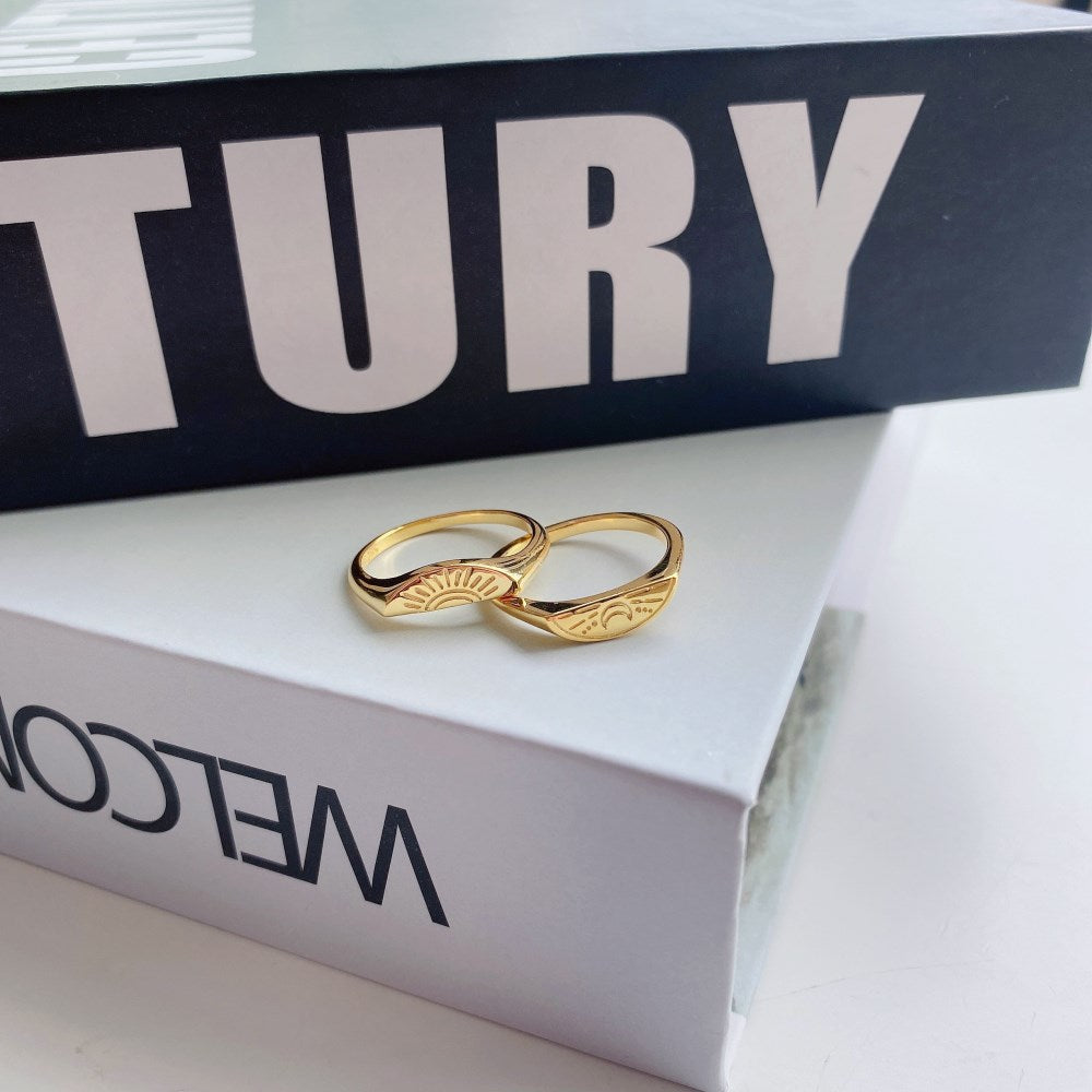 Silver Sliced Duel Wedding Ring