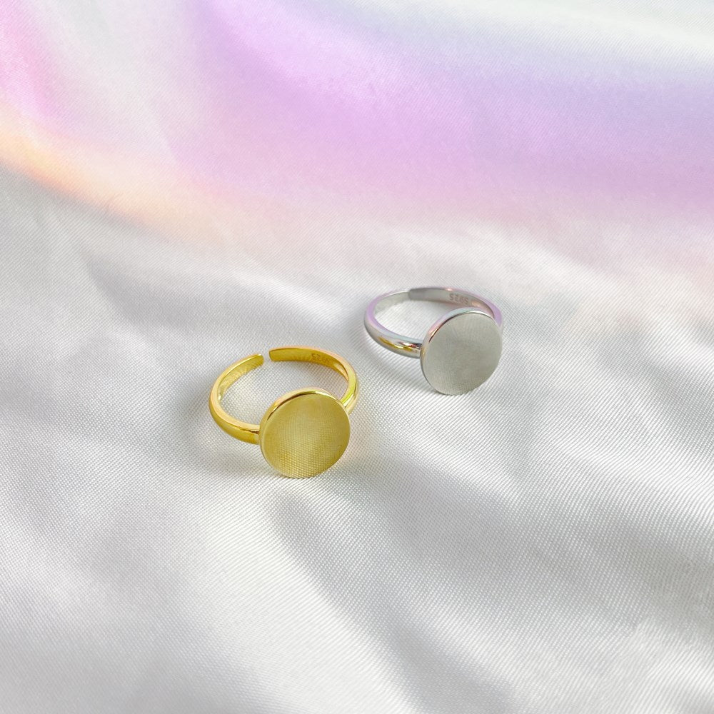 Silver Coin Dainty Ring