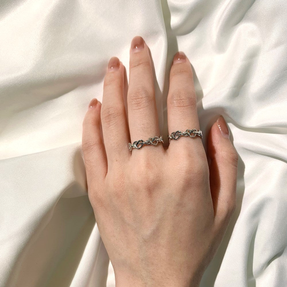 Silver Twisted Wrapped Dainty Ring