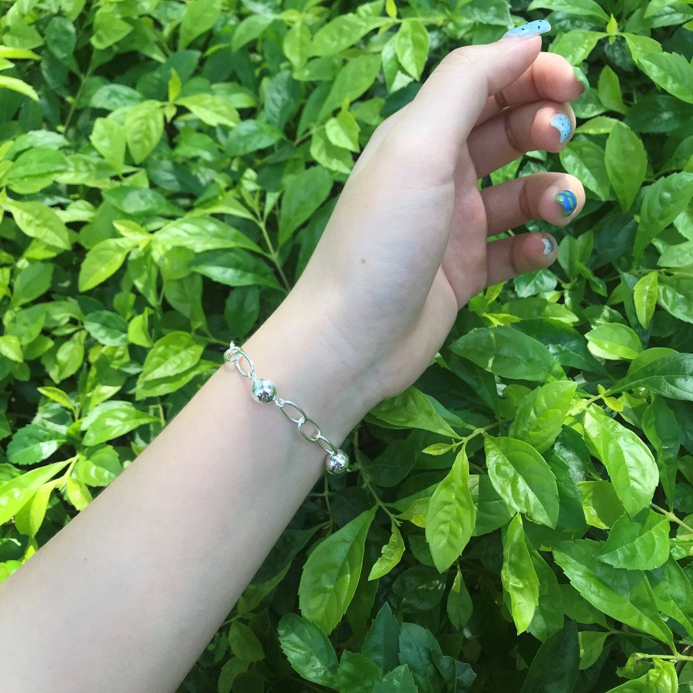 Silver Charm Chain Bracelet