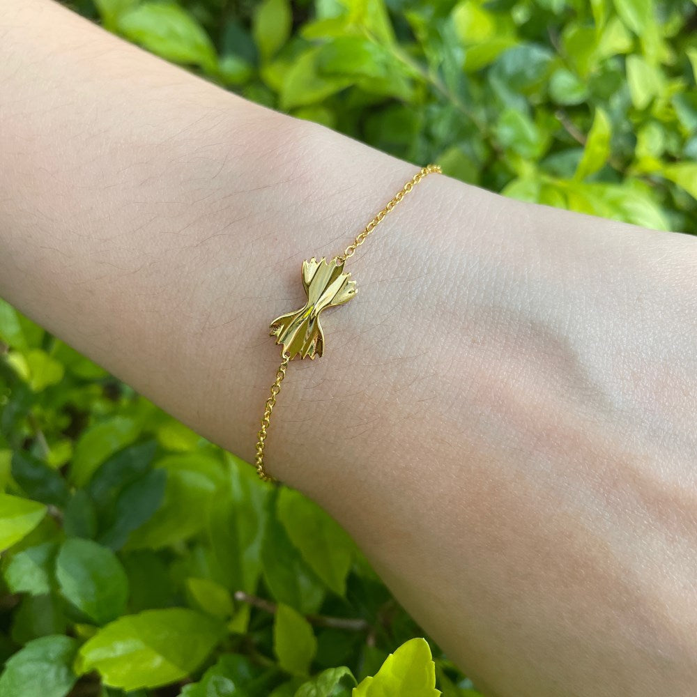 Silver Bow Chain Bracelet