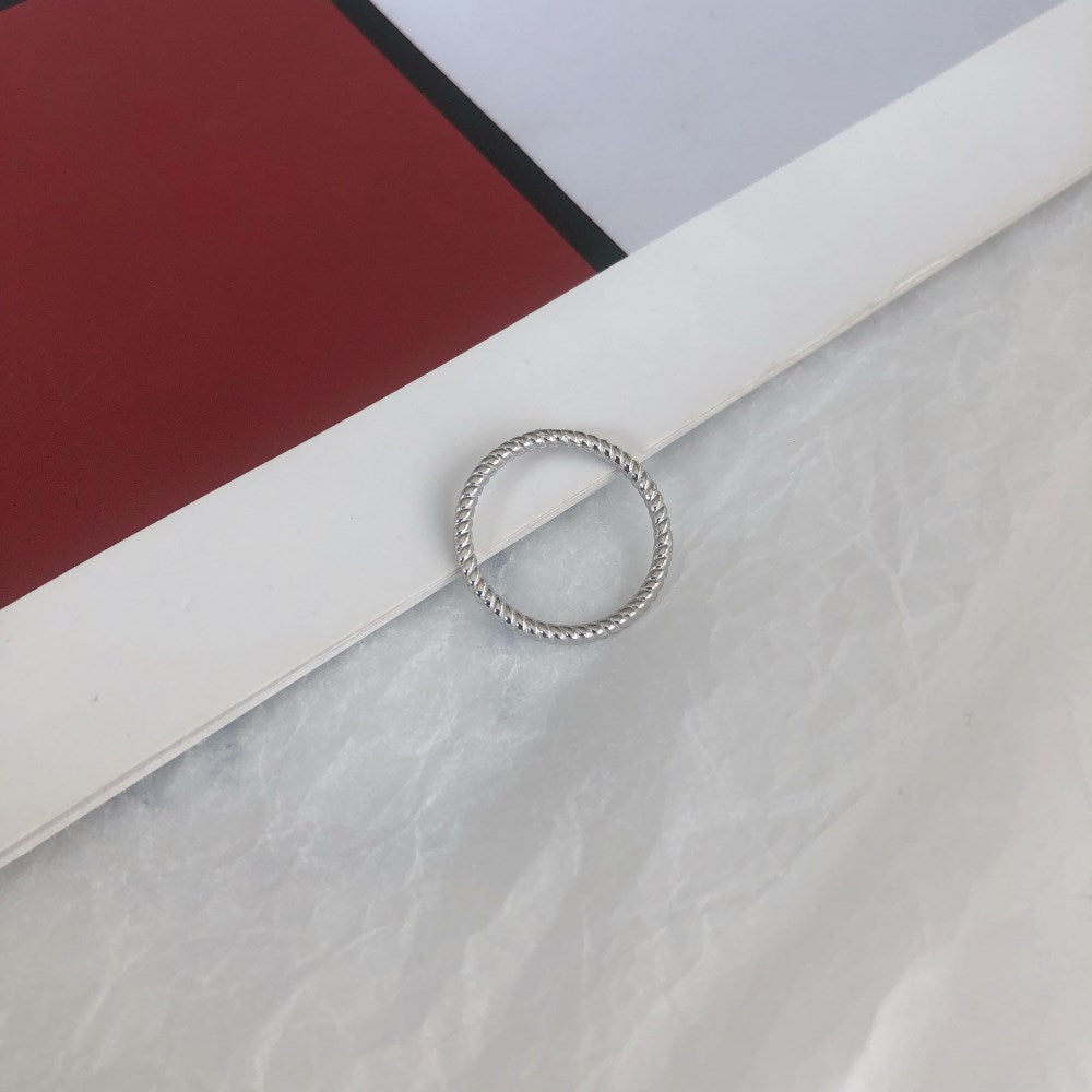 Silver Twisted Eternity Ring