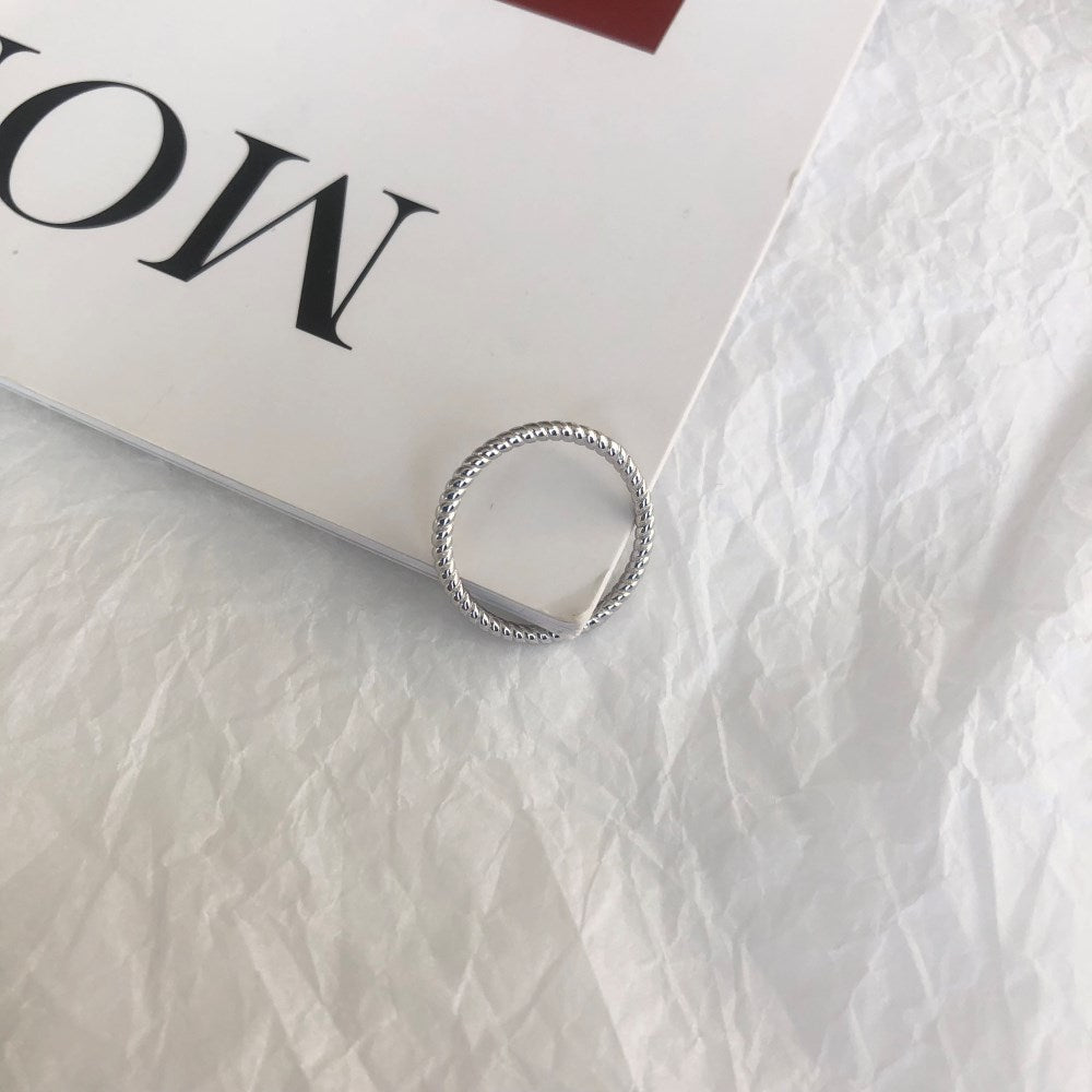 Silver Twisted Eternity Ring