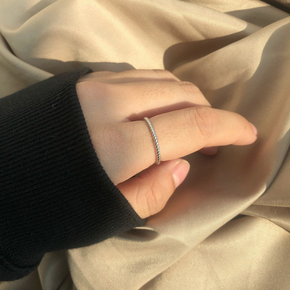 Silver Twisted Eternity Ring