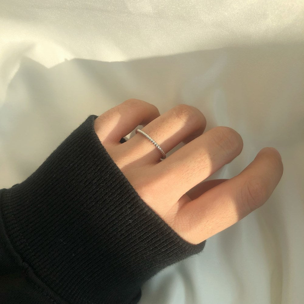 Silver Twisted Eternity Ring