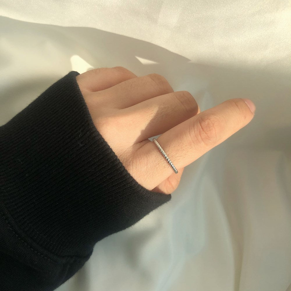 Silver Twisted Eternity Ring